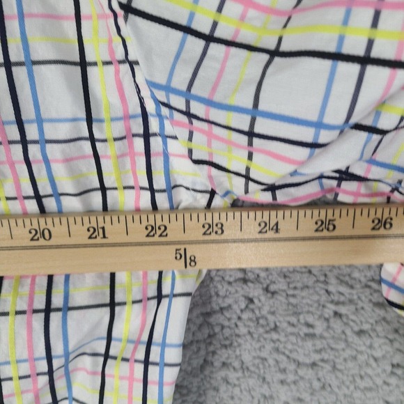 Rocawear Shirt Men's XL White Colorful Plaid Button Down Long Sleeve - Picture 9 of 11